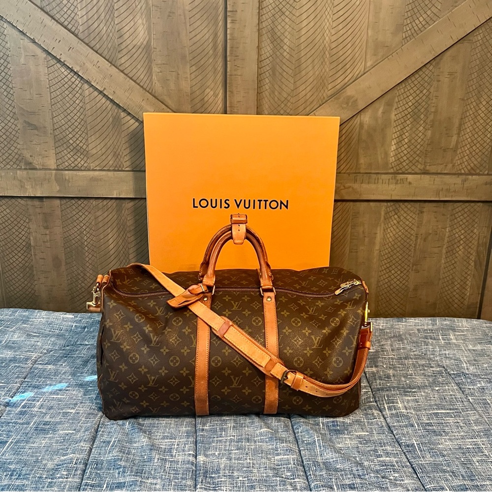 Louis Vuitton Keepall Bandouliere 55 Monogram Canvas VINTAGE w/ Box & Dust Bag